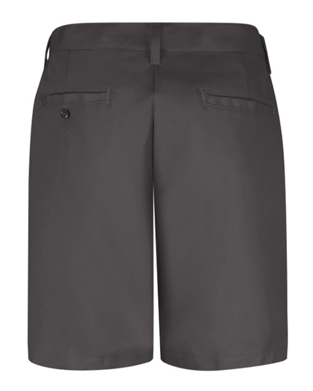 Front View of Charcoal Women's Plain Front Shorts, 8 Inch Inseam - PT27