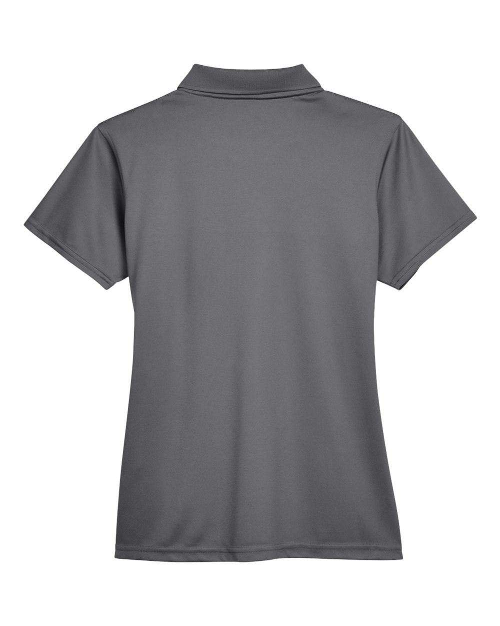 Front View of Charcoal Women's Polyester Jersey Polo - M315W