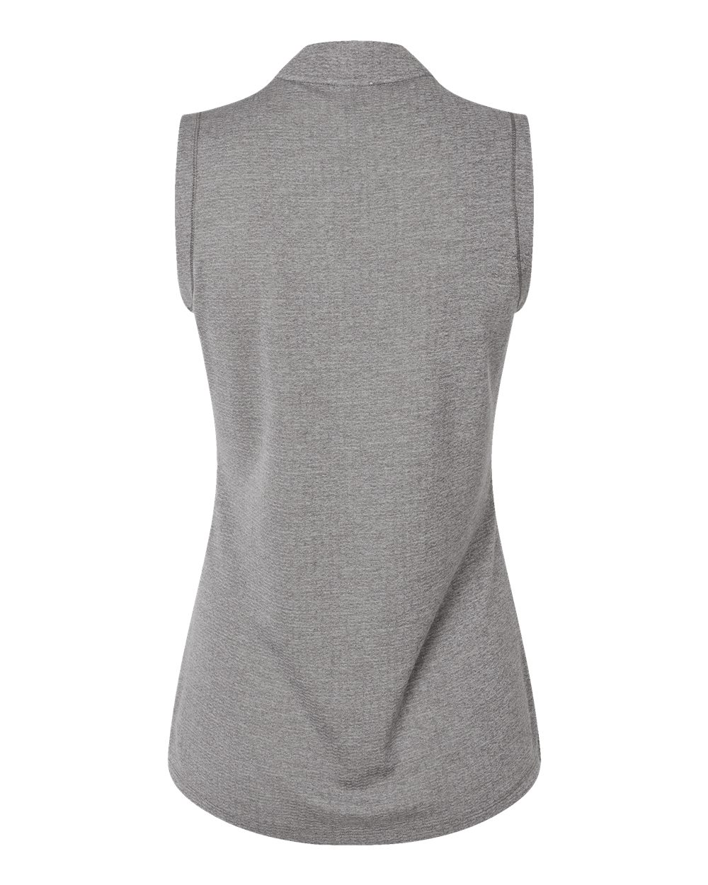 Front View of Charcoal Women's Ultimate365 Textured Sleeveless Shirt - A1001