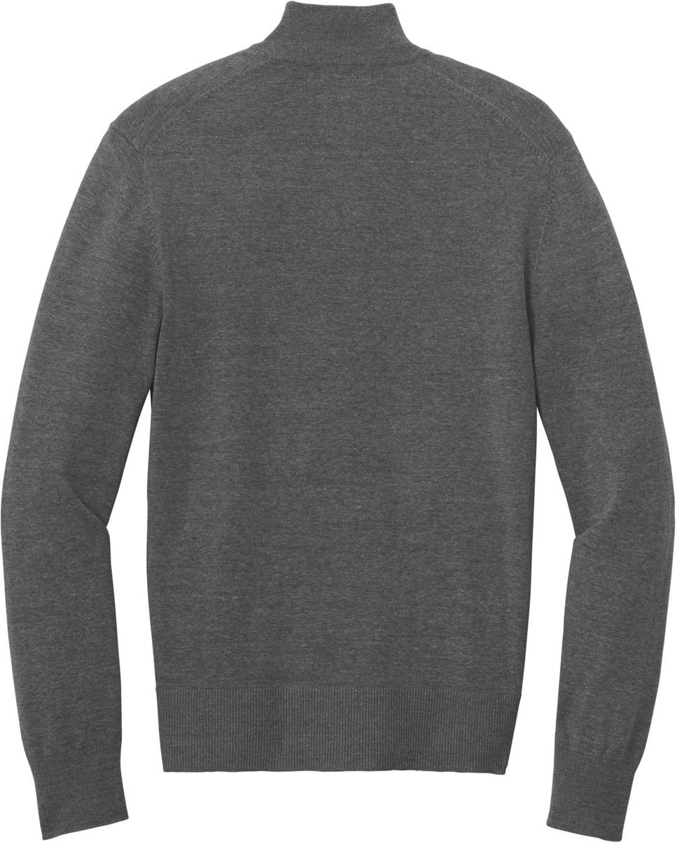 Rear View of CharcoalHt Port Authority Easy Care 1/4-Zip Sweater SW2900