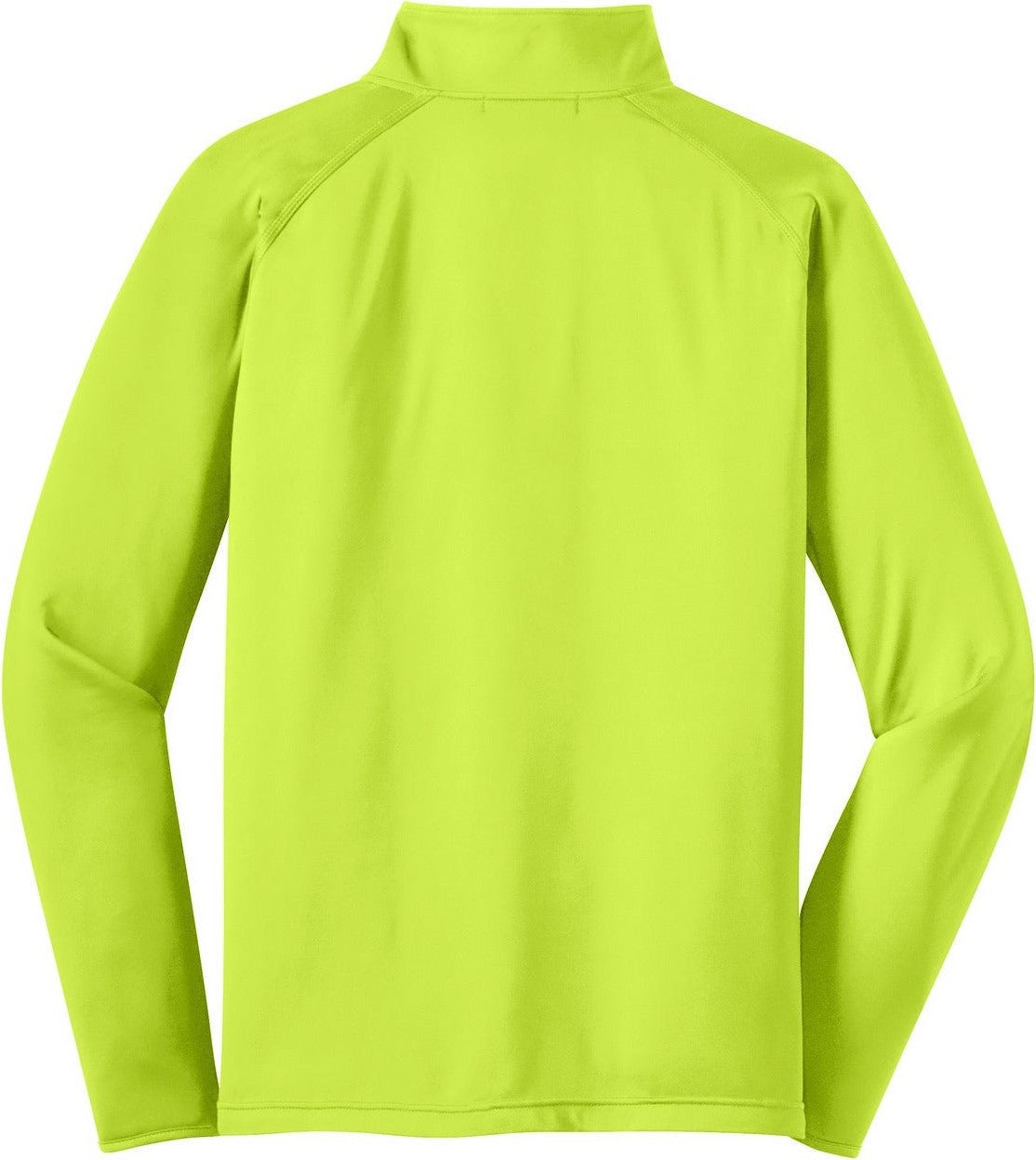 Front View of Charge Green Sport-Tek Sport-Wick Stretch 1/4-Zip Pullover. ST850