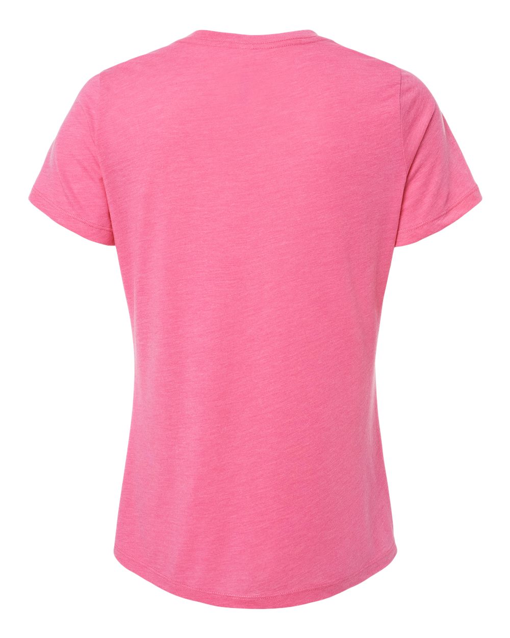 Front View of Charity Pink Triblend Women’s Relaxed Fit Triblend Tee - 6413