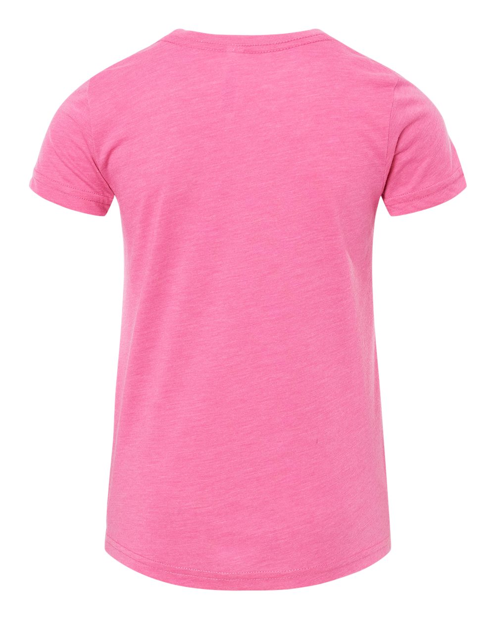 Front View of Charity Pink Triblend Youth Triblend Tee - 3413Y