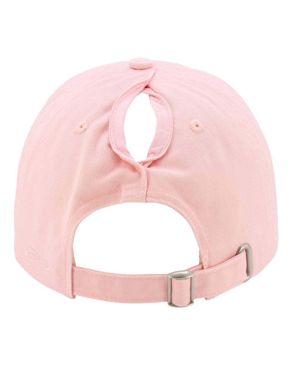 Rear View of Cherry Blossom Women's Peach Twill Cap - KATE plain