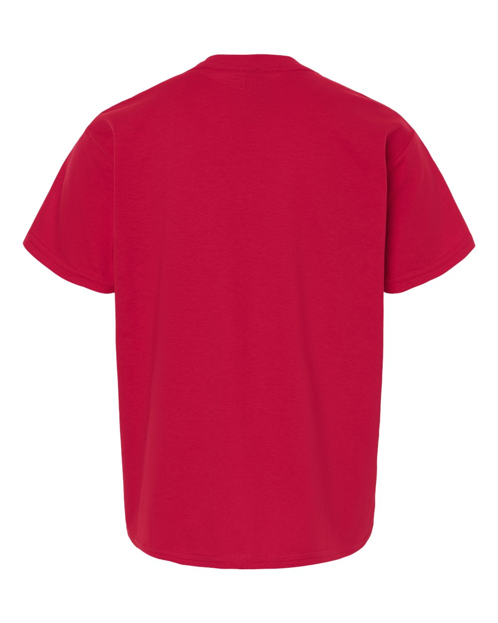 Front View of Cherry Red Light Cotton Youth T-Shirt - 3000B