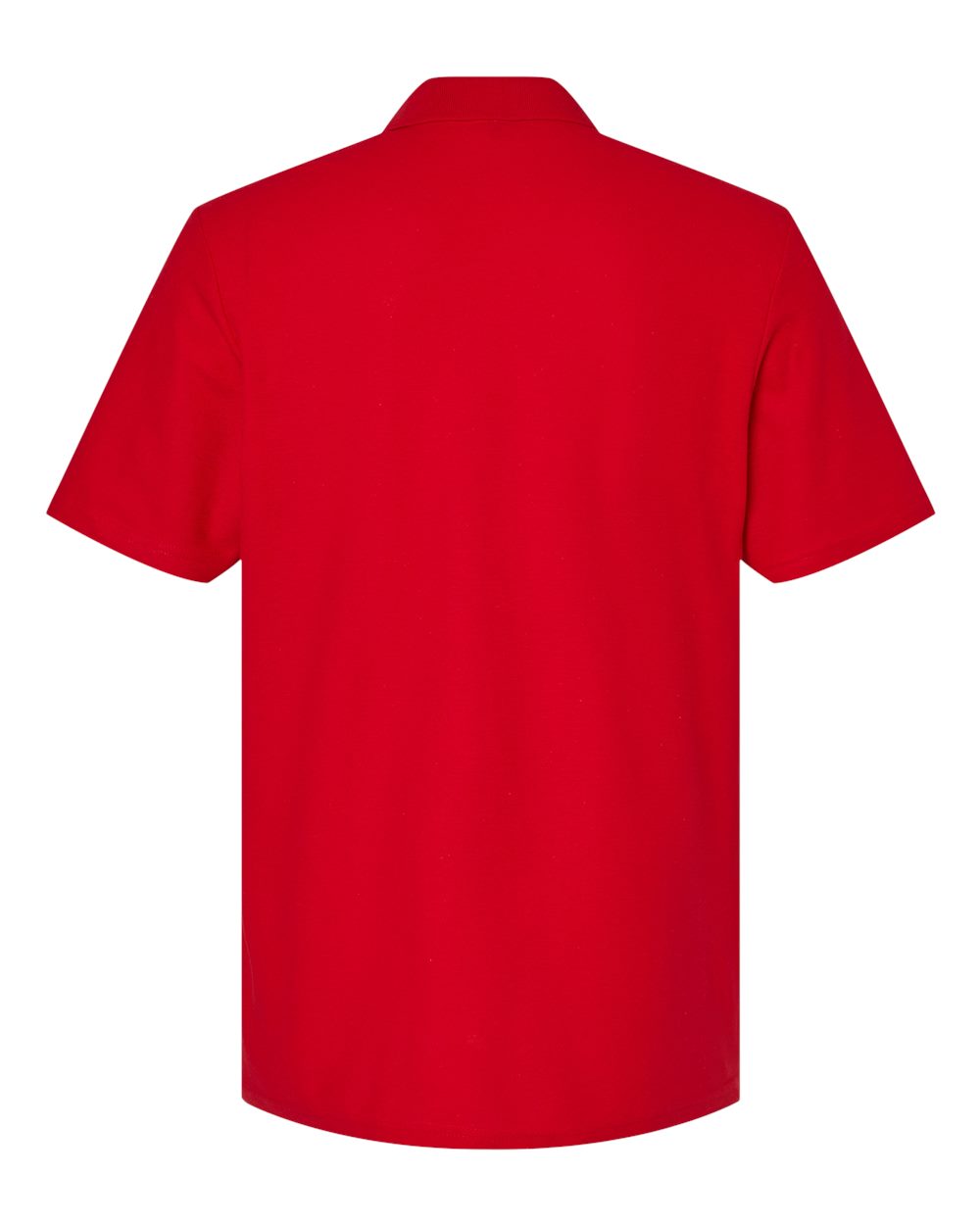 Front View of Cherry Red Softstyle® Pique Polo - 64800