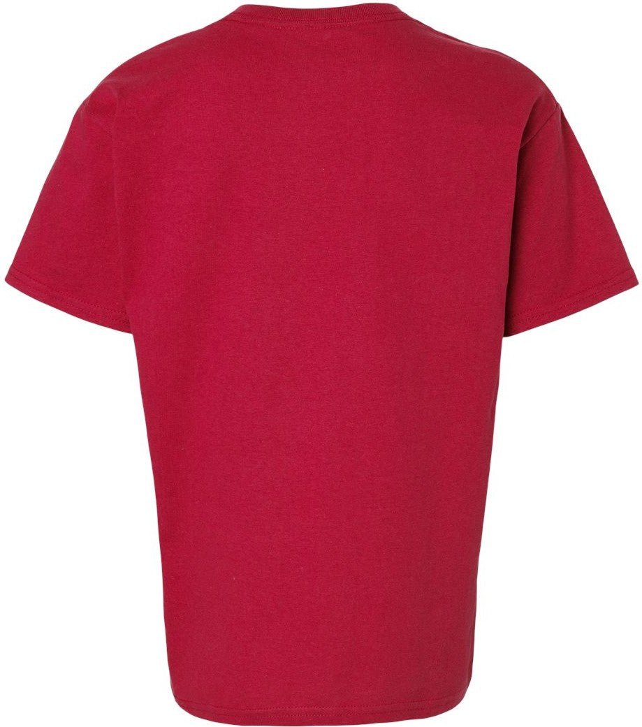 Front View of Cherry Red Ultra Cotton® Youth T-Shirt - 2000B