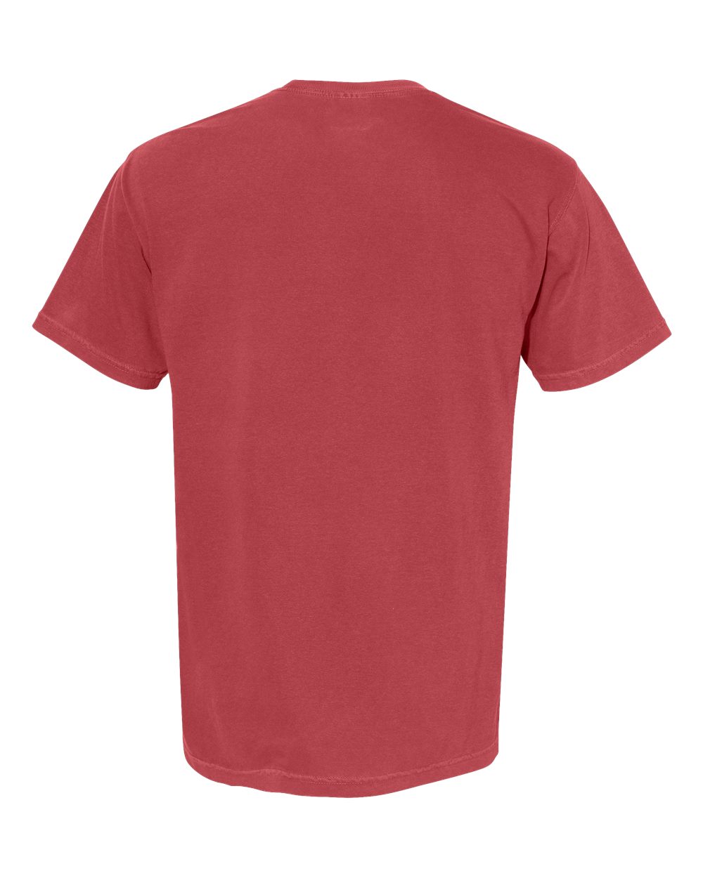 Front View of Chili Garment-Dyed Heavyweight Pocket T-Shirt - 6030