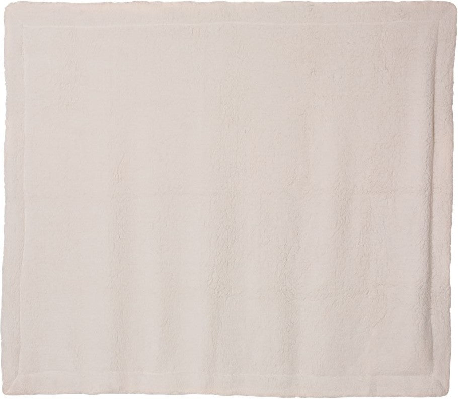 Front View of Chocolate Oversized Mink Sherpa Blanket - 8726
