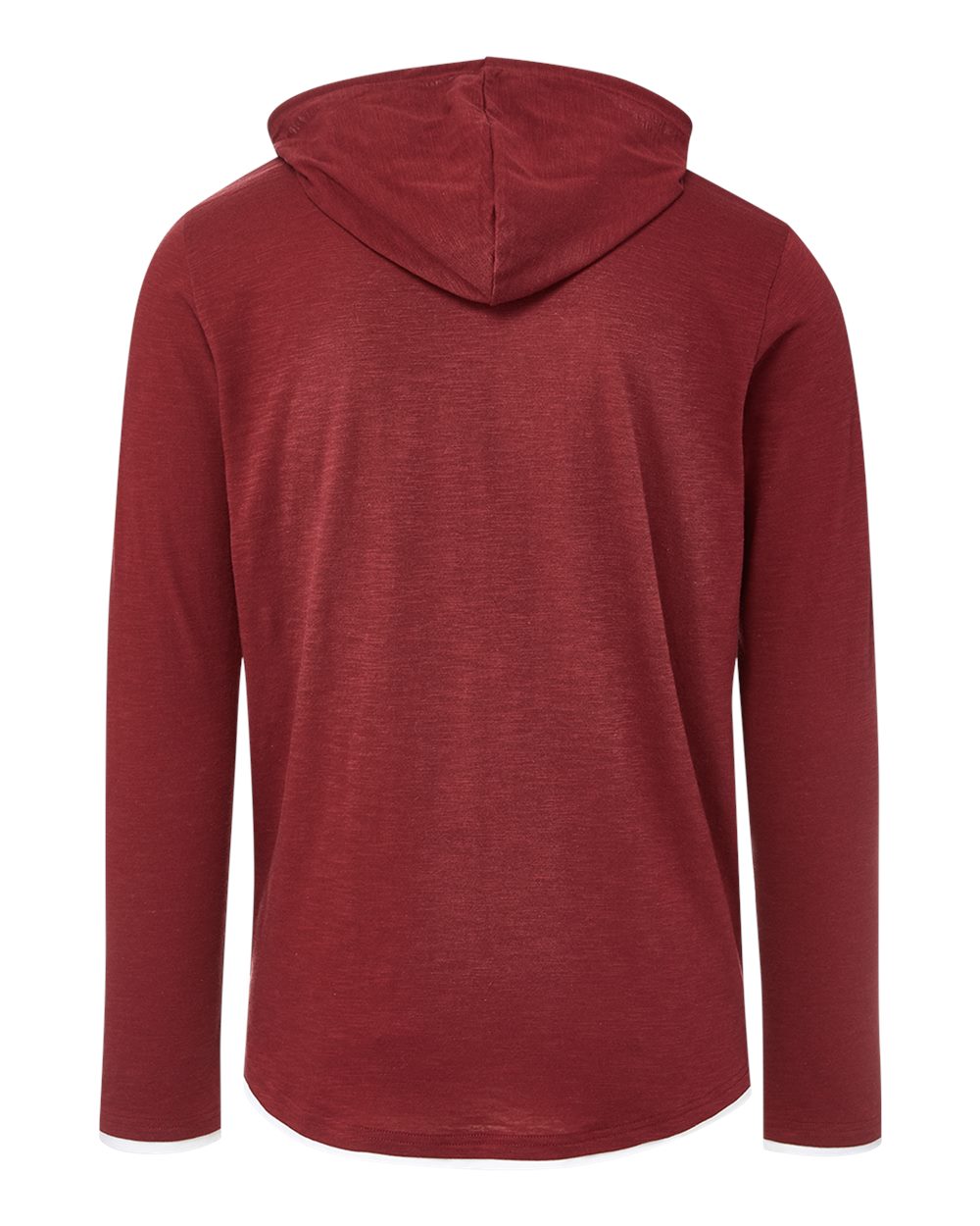Front View of Cinnamon Miles Slub Hooded Long Sleeve T-Shirt - 24401