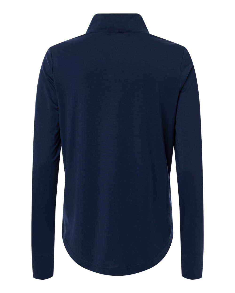 Rear View of Classic Navy/ Carbon Women's Jaq Stretch Performance Quarter-Zip - NE405W plain