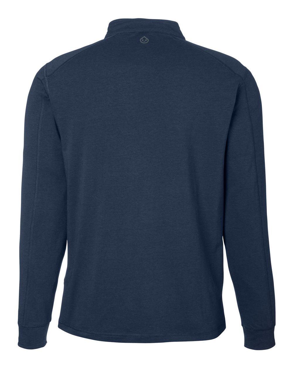 Rear View of Classic Navy Carrollton Quarter-Zip Pullover - TM109AB