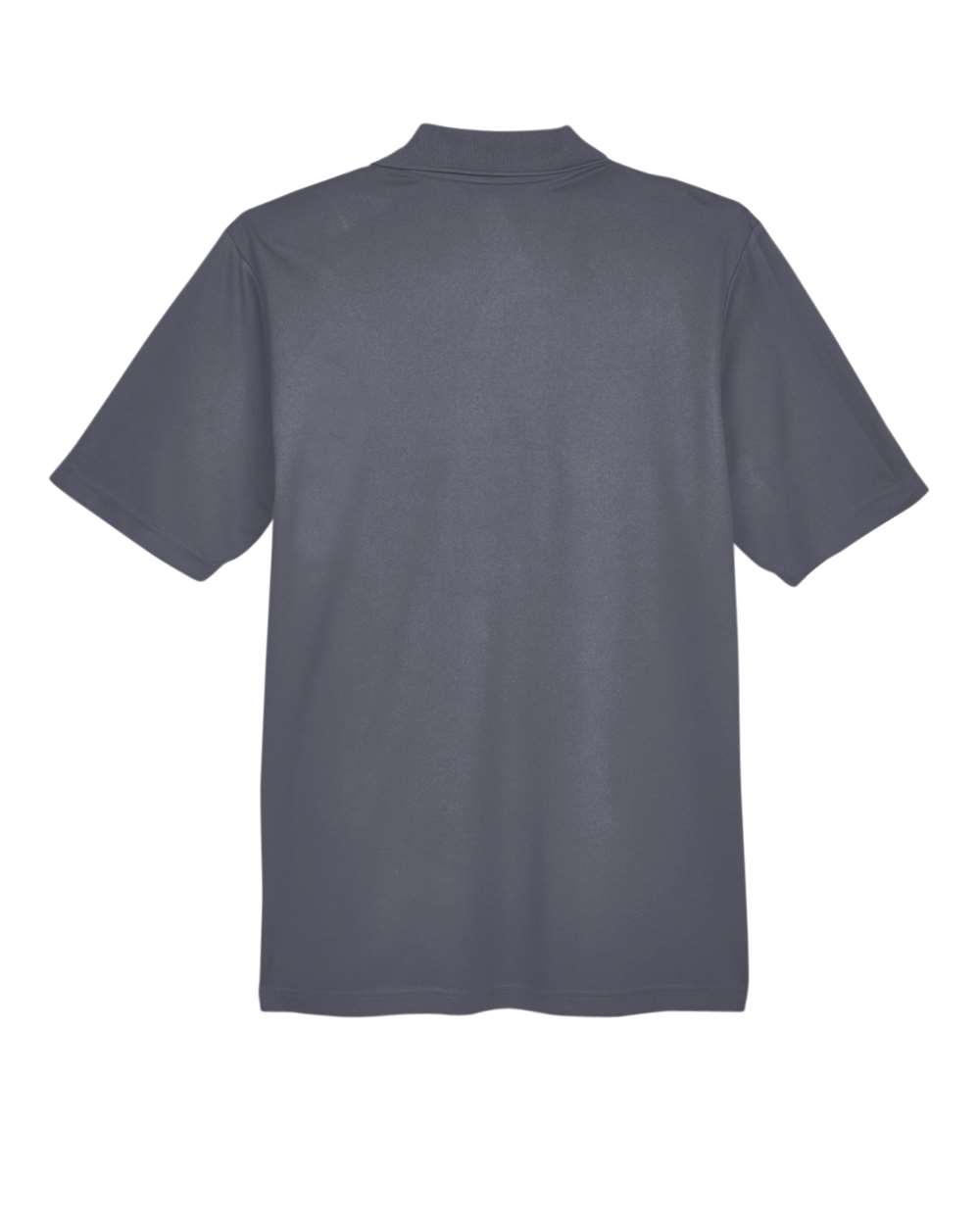 Front View of Classic Navy Heather/ Carbon Men's Balance Colorblock Performance Piqué Polo - CE101
