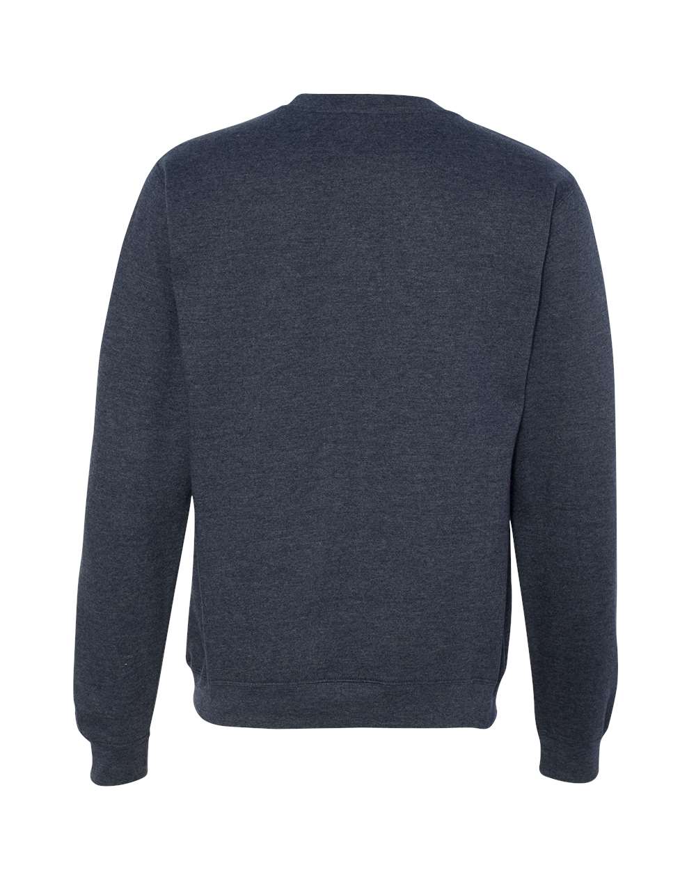 Front View of Classic Navy Heather Midweight Crewneck Sweatshirt - SS3000