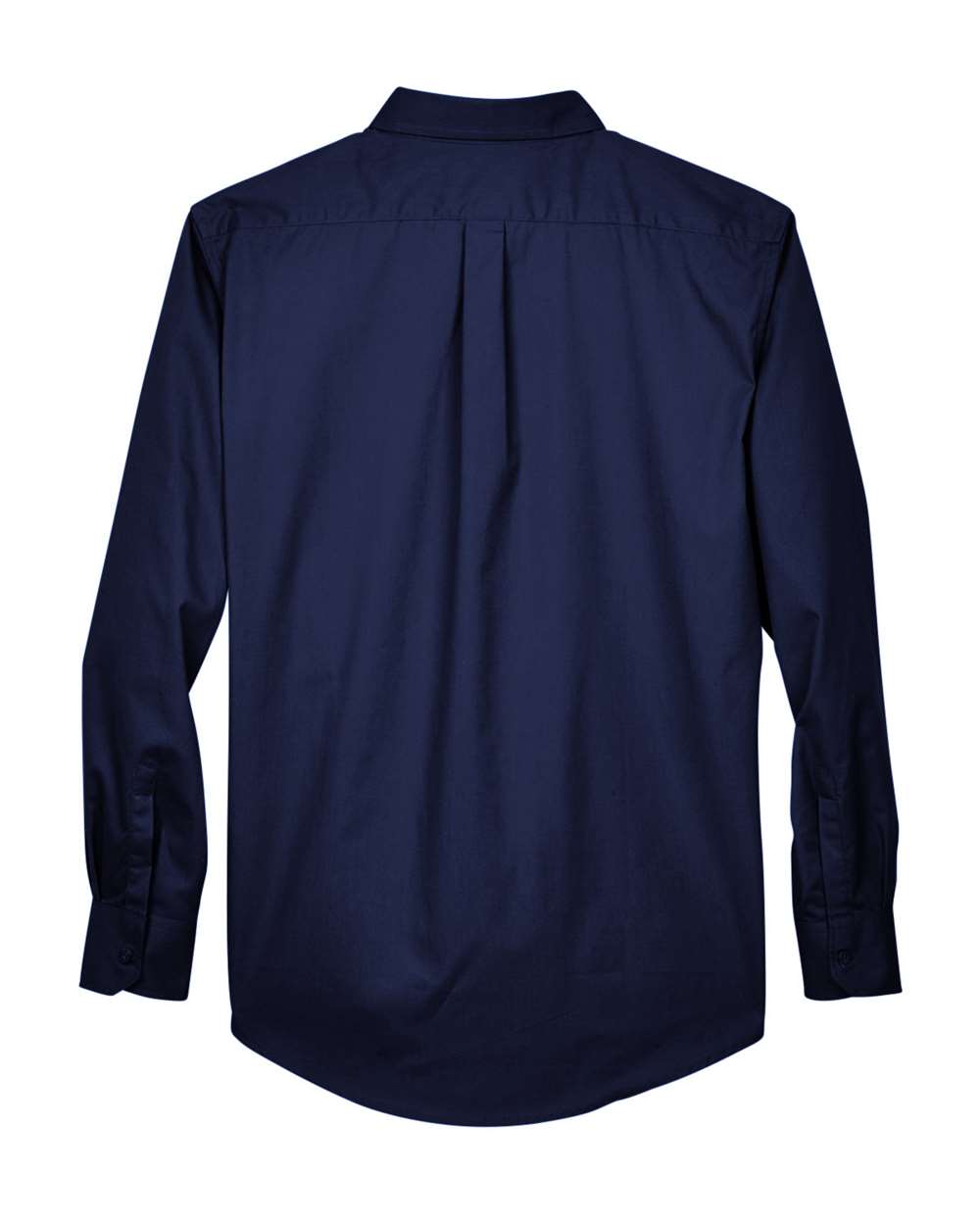 Front View of Classic Navy Men's Tall Operate Long Sleeve Twill Dress Shirt - 88193T