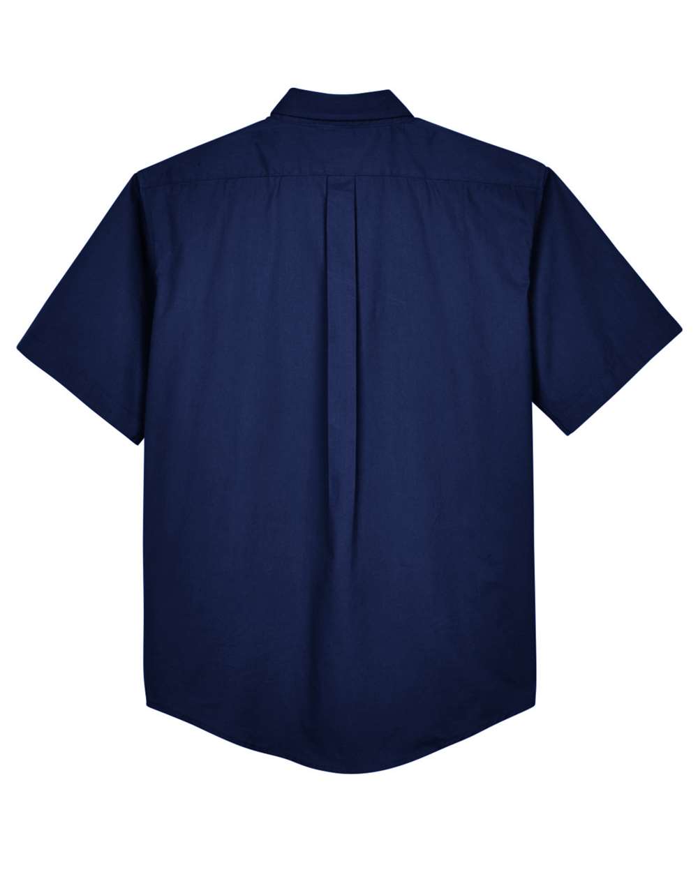 Front View of Classic Navy Men's Tall Optimum Short Sleeve Twill Dress Shirt - 88194T
