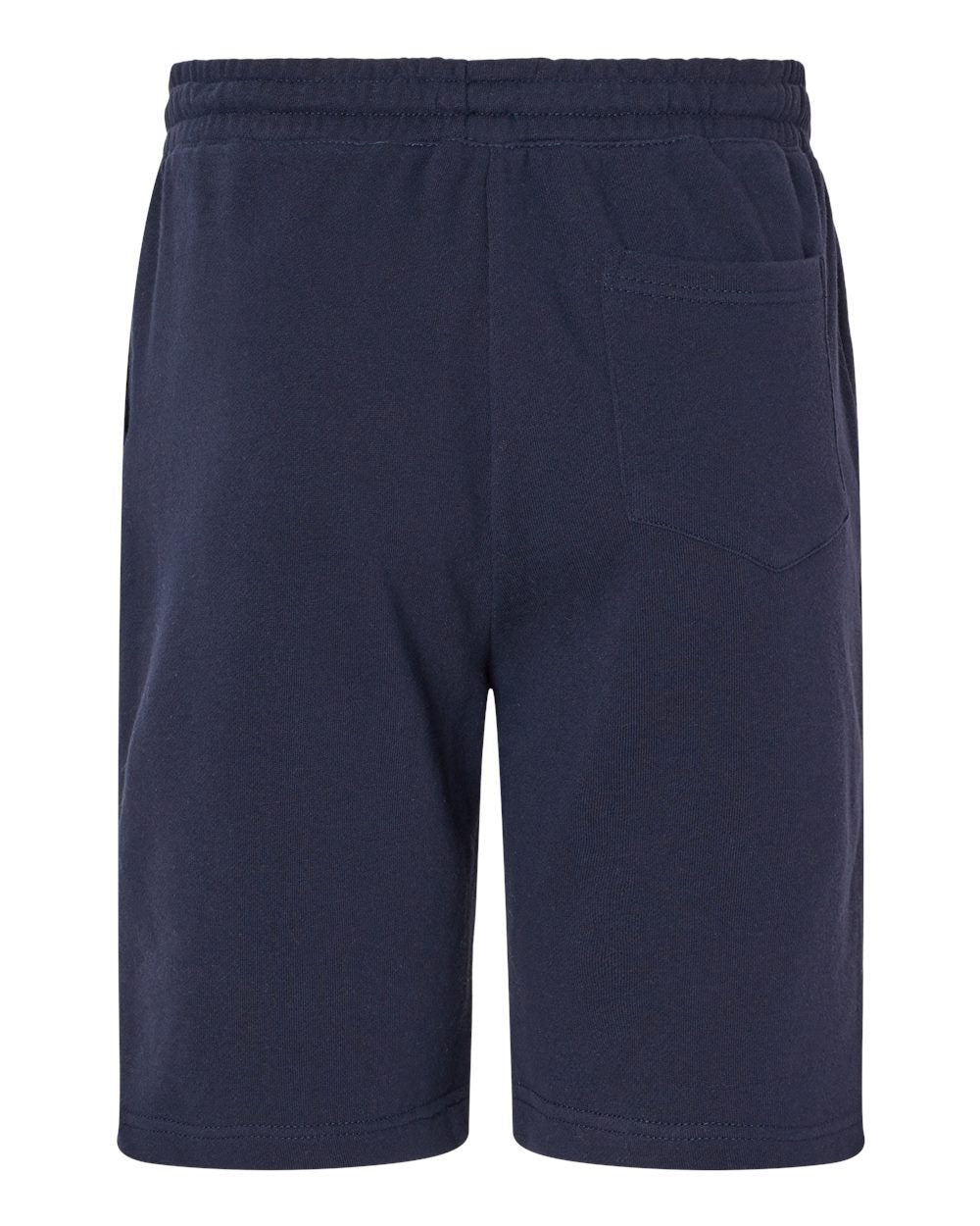 Rear View of Classic Navy Midweight Fleece Shorts - IND20SRT