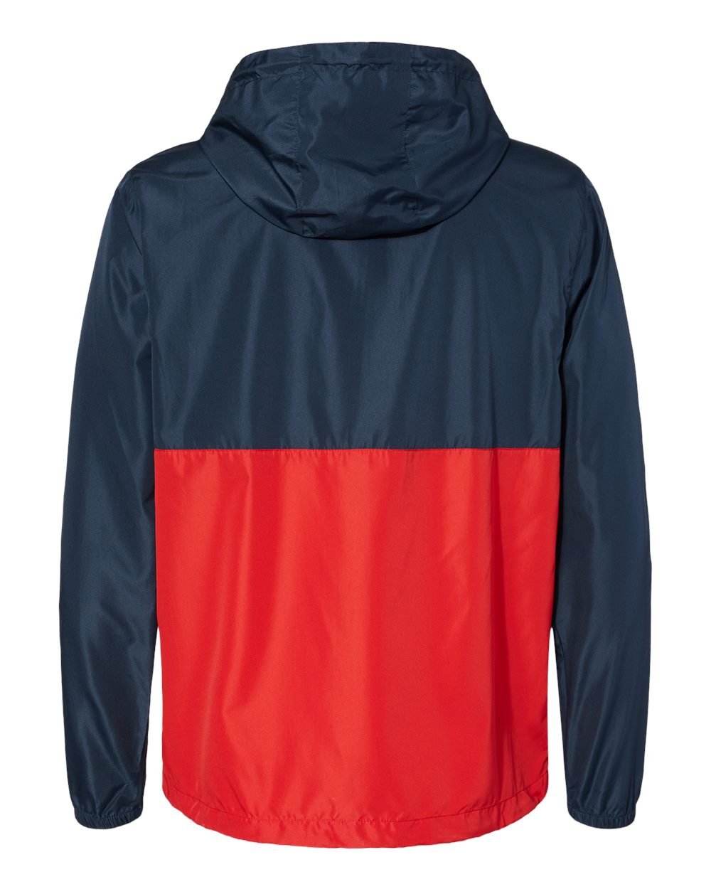 Front View of Classic Navy/ Red Lightweight Quarter-Zip Windbreaker Pullover Jacket - EXP54LWP