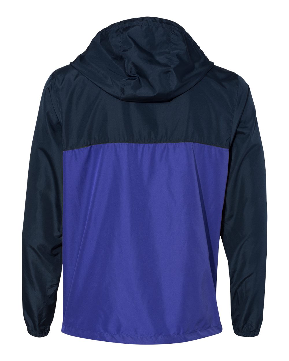 Front View of Classic Navy/ Royal Lightweight Windbreaker Full-Zip Jacket - EXP54LWZ