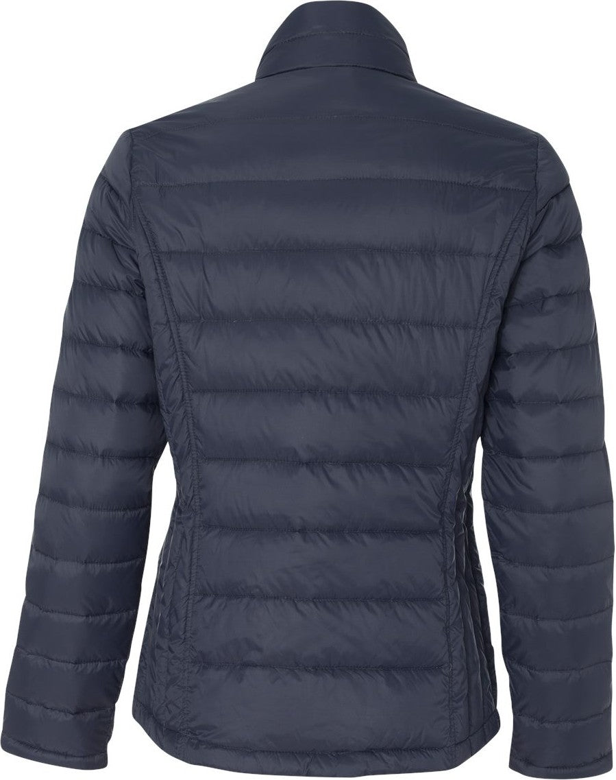 Rear View of Classic Navy Women&#39;s 32 Degrees Packable Down Jacket - 15600W