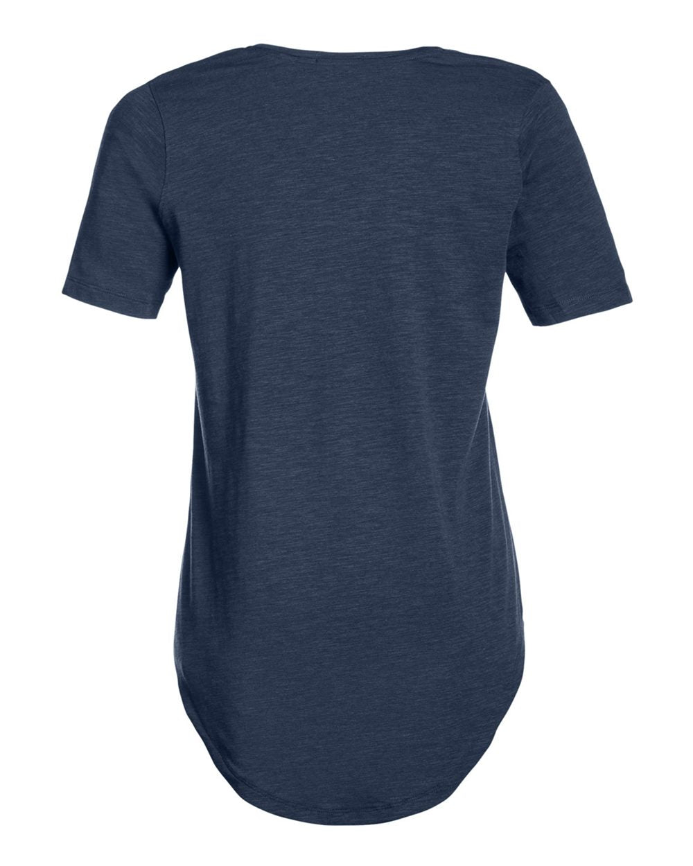 Rear View of Classic Navy Women's Longline T-Shirt - TW668S