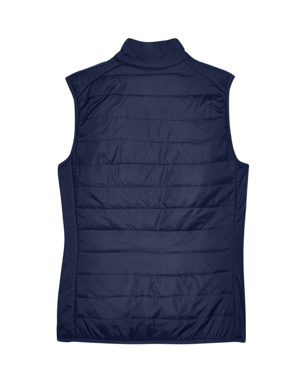 Front View of Classic Navy Women's Prevail Packable Puffer Vest - CE702W