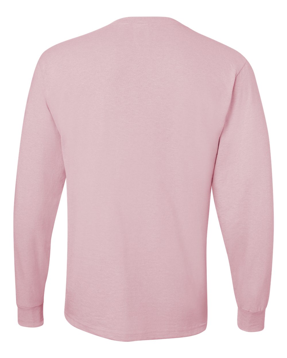 Rear View of Classic Pink Dri-Power® Long Sleeve 50/50 T-Shirt - 29LSR