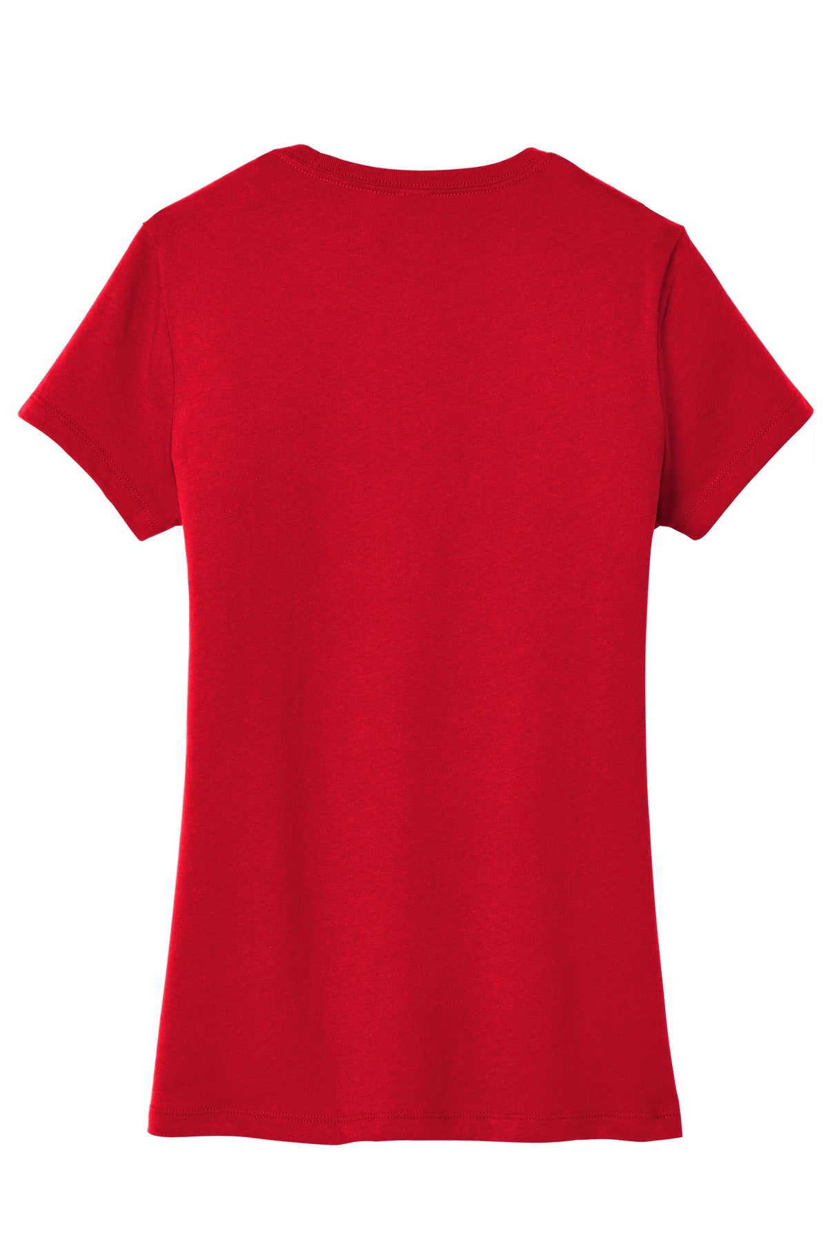 Front View of Classic Red District Women's Very Important Tee . DT6002