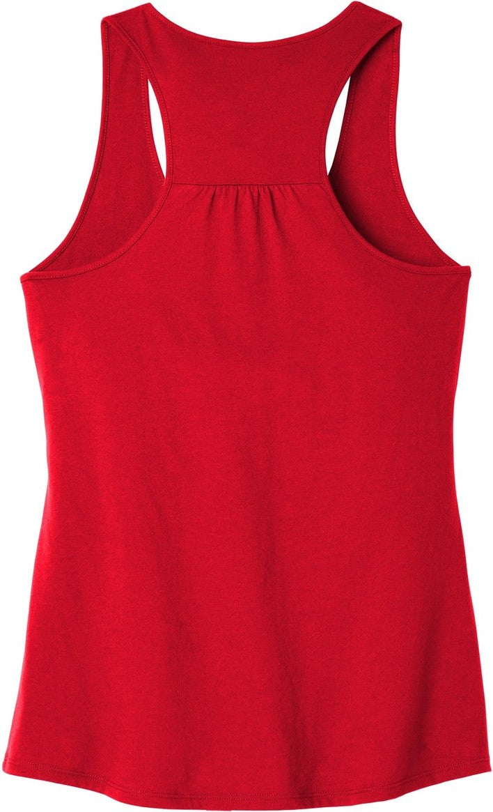 Front View of Classic Red District Women's V.I.T. Racerback Tank DT6302