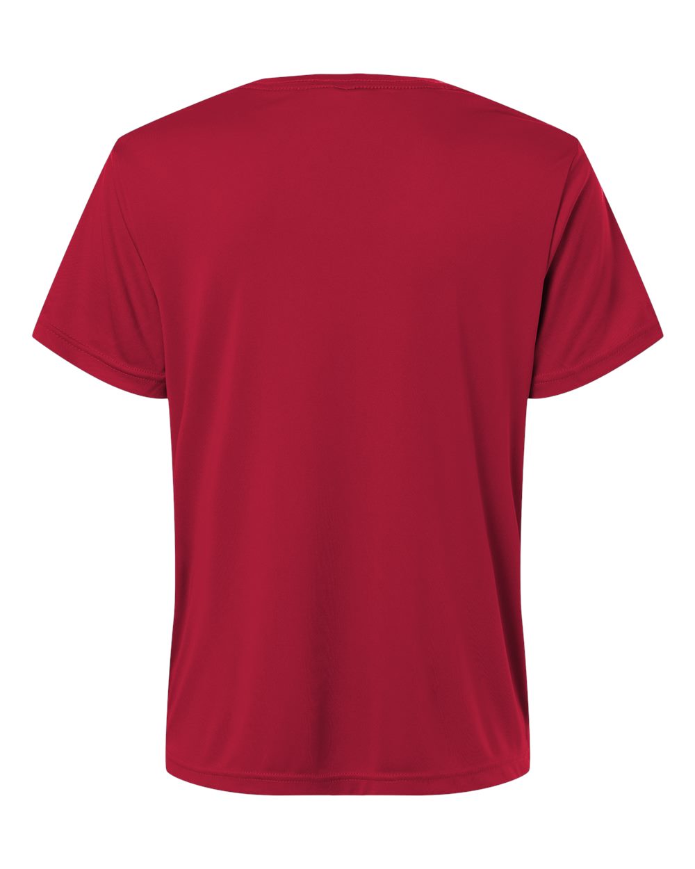 Rear View of Classic Red Women's Capital Performance T-Shirt - CE10W plain