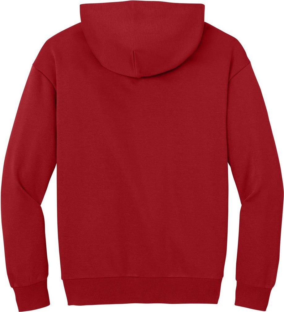Front View of ClassicRed District V.I.T. Heavyweight Fleece Hoodie DT6150