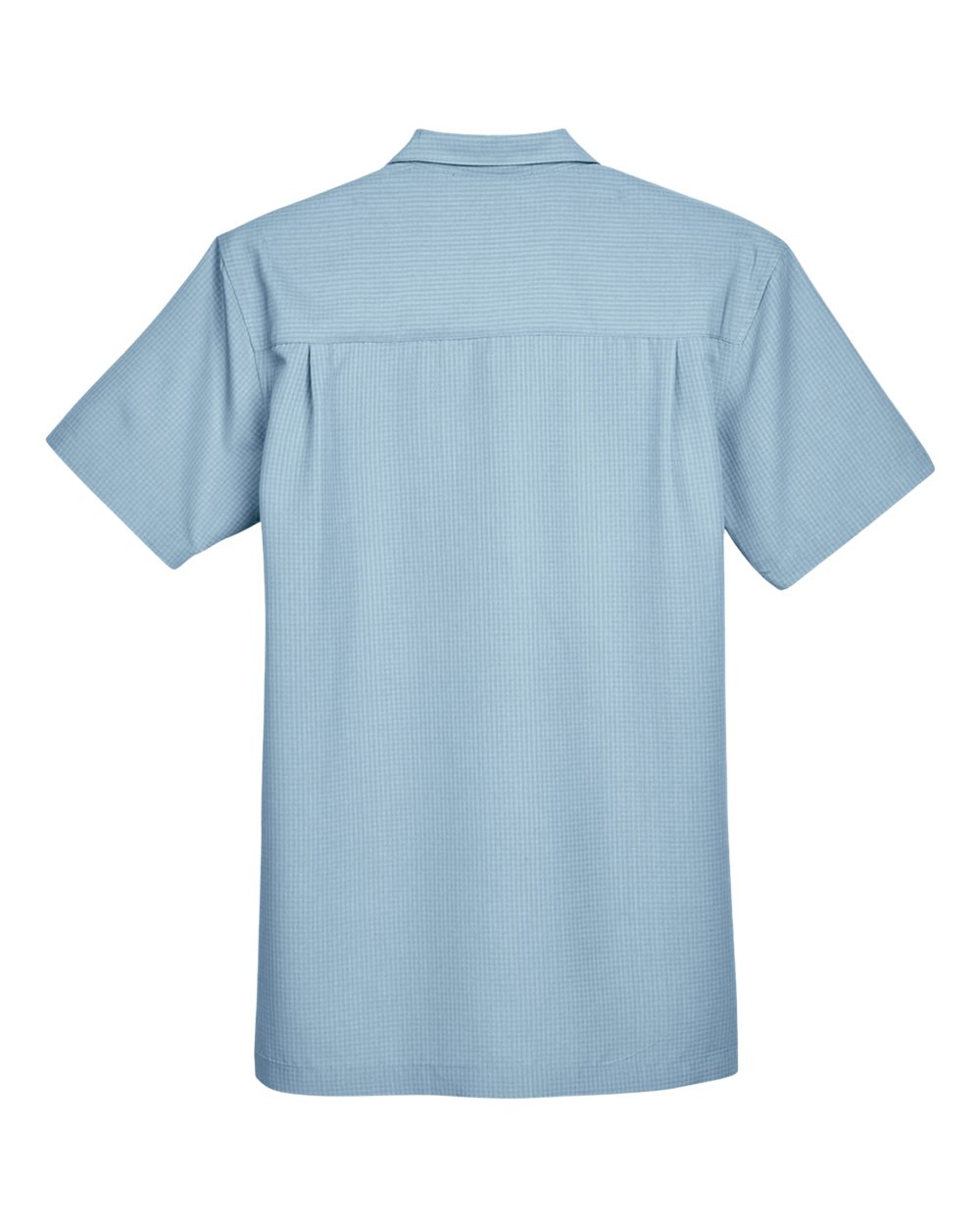 Front View of Cloud Blue Men's Barbados Textured Camp Shirt - M560