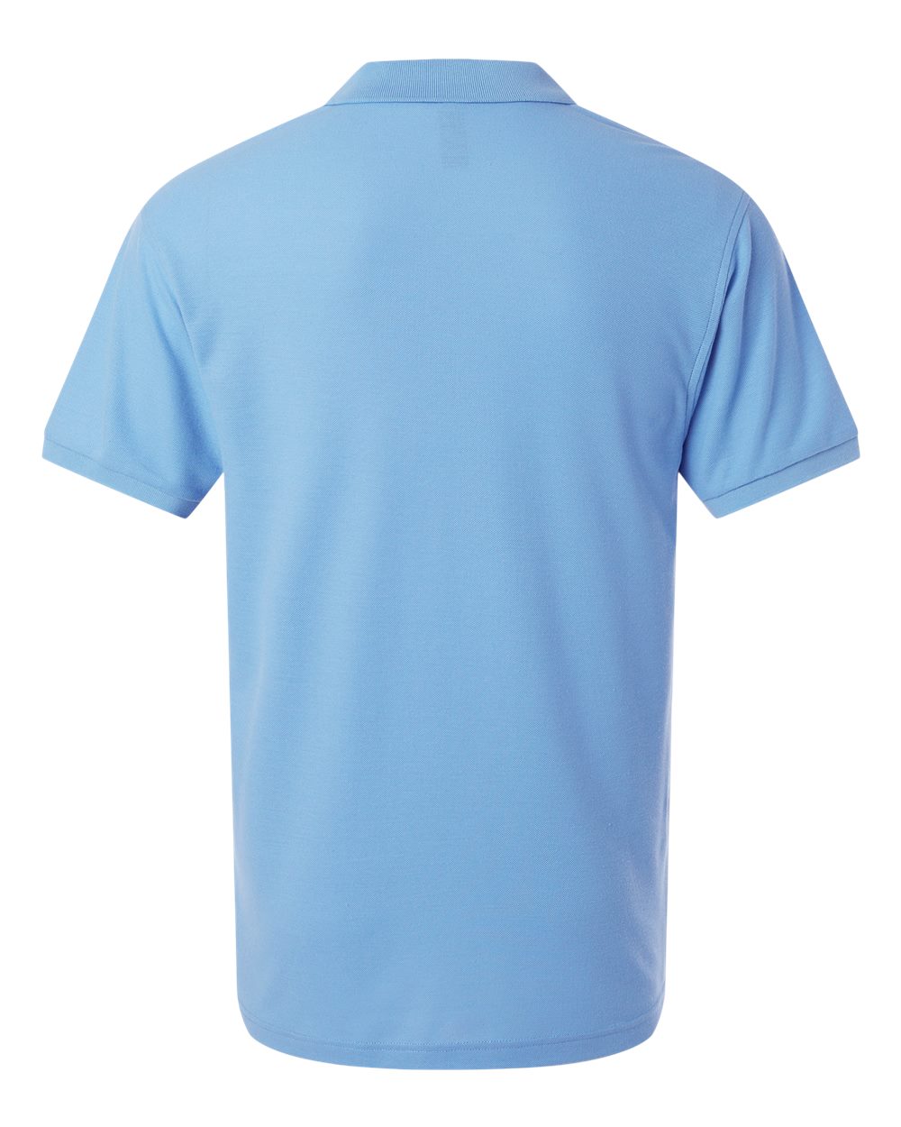 Front View of Cloud Blue Pique Polo - 62800
