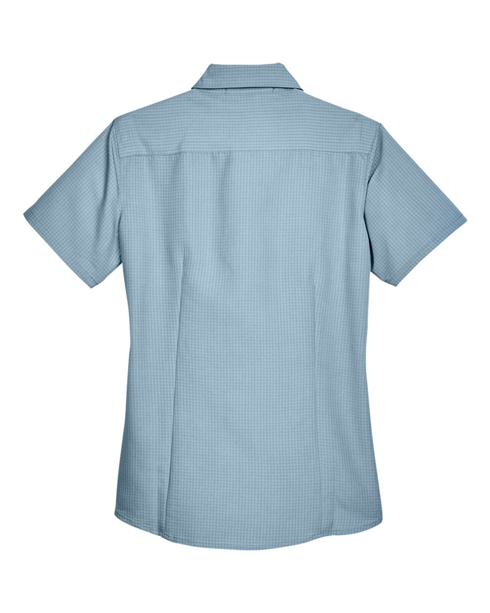 Front View of Cloud Blue Women's Barbados Textured Camp Shirt - M560W