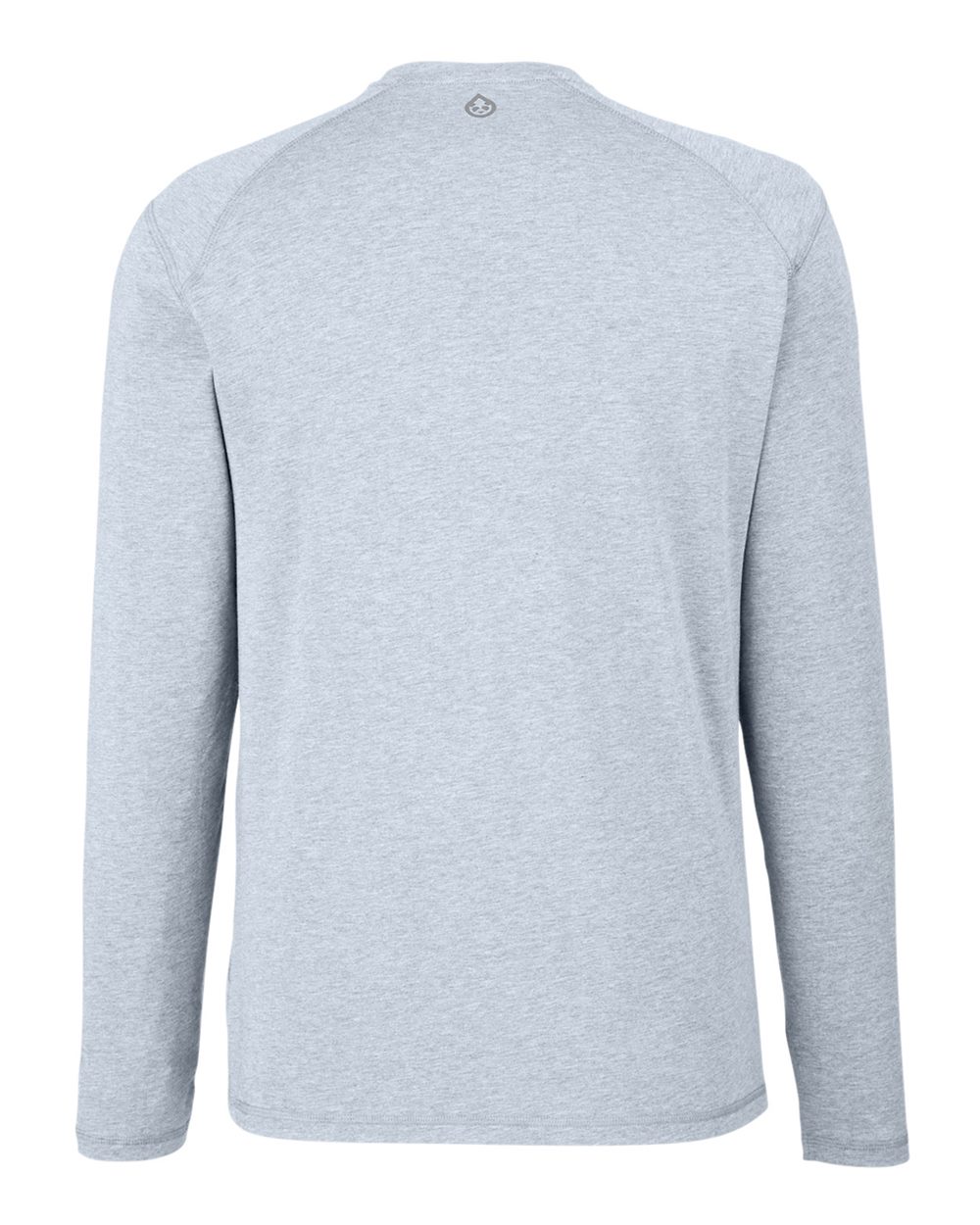 Rear View of Cloud Heather Carrollton Fitness Long Sleeve T-Shirt - TM310