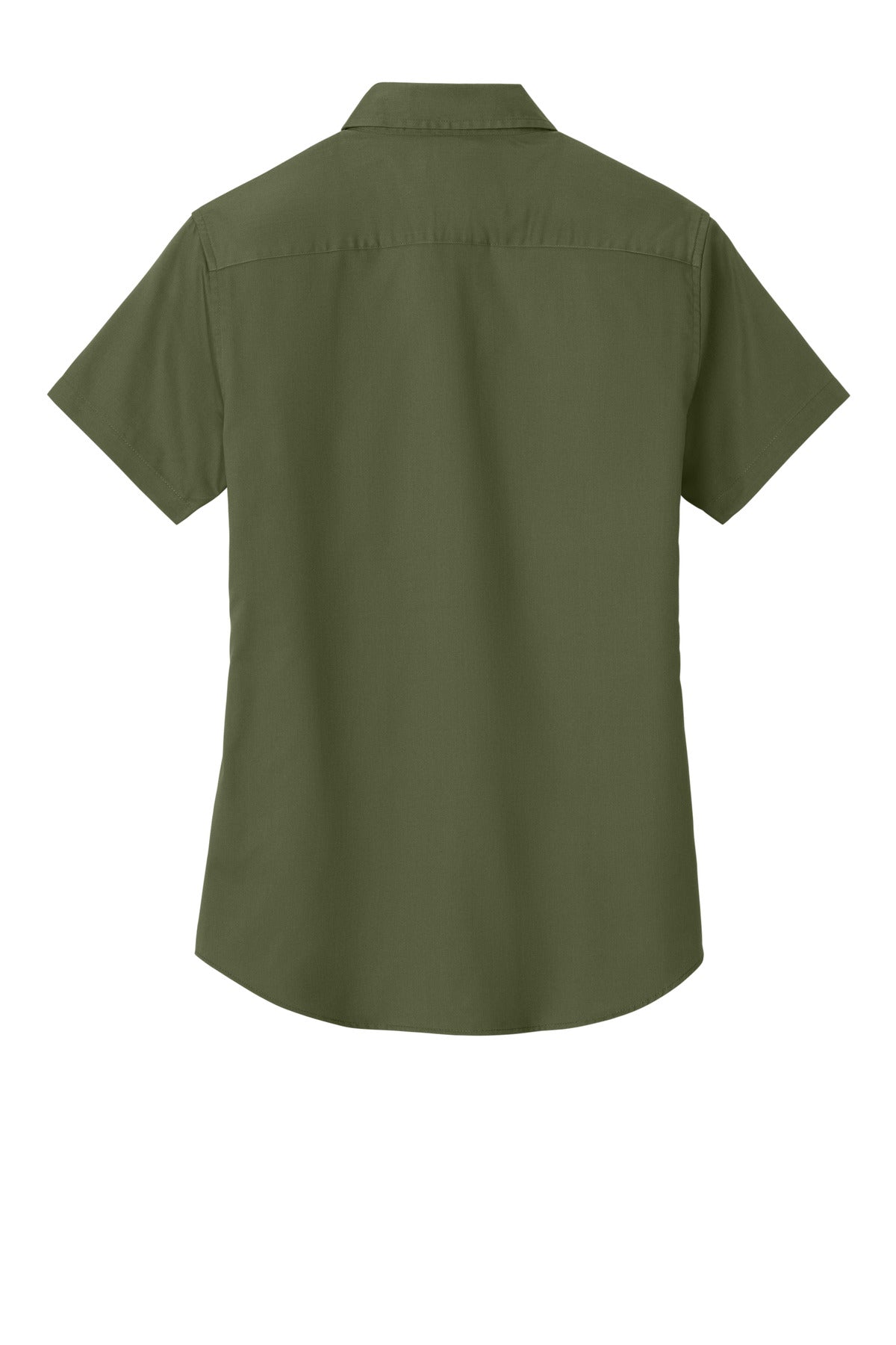 Rear View of Clover Green Port Authority Women's Short Sleeve Easy Care Shirt. L508