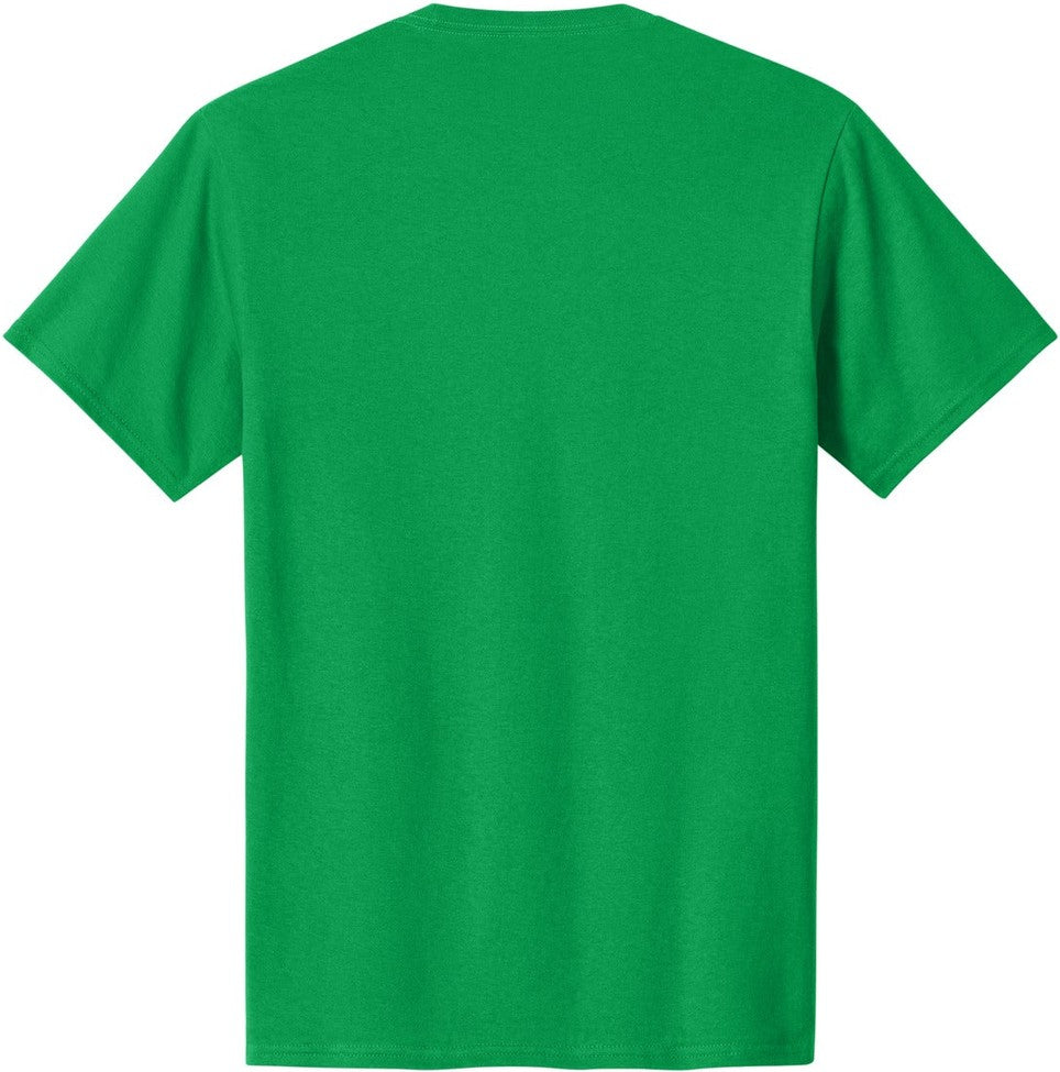 Rear View of Clover Green Port & Co Core Cotton Tee. PC54