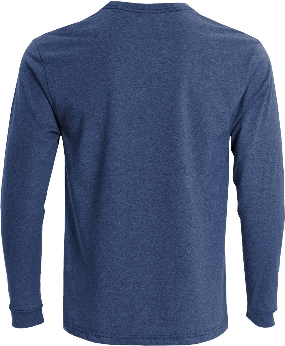 Front View of Cobalt Eco Long Sleeve T-Shirt - EC102