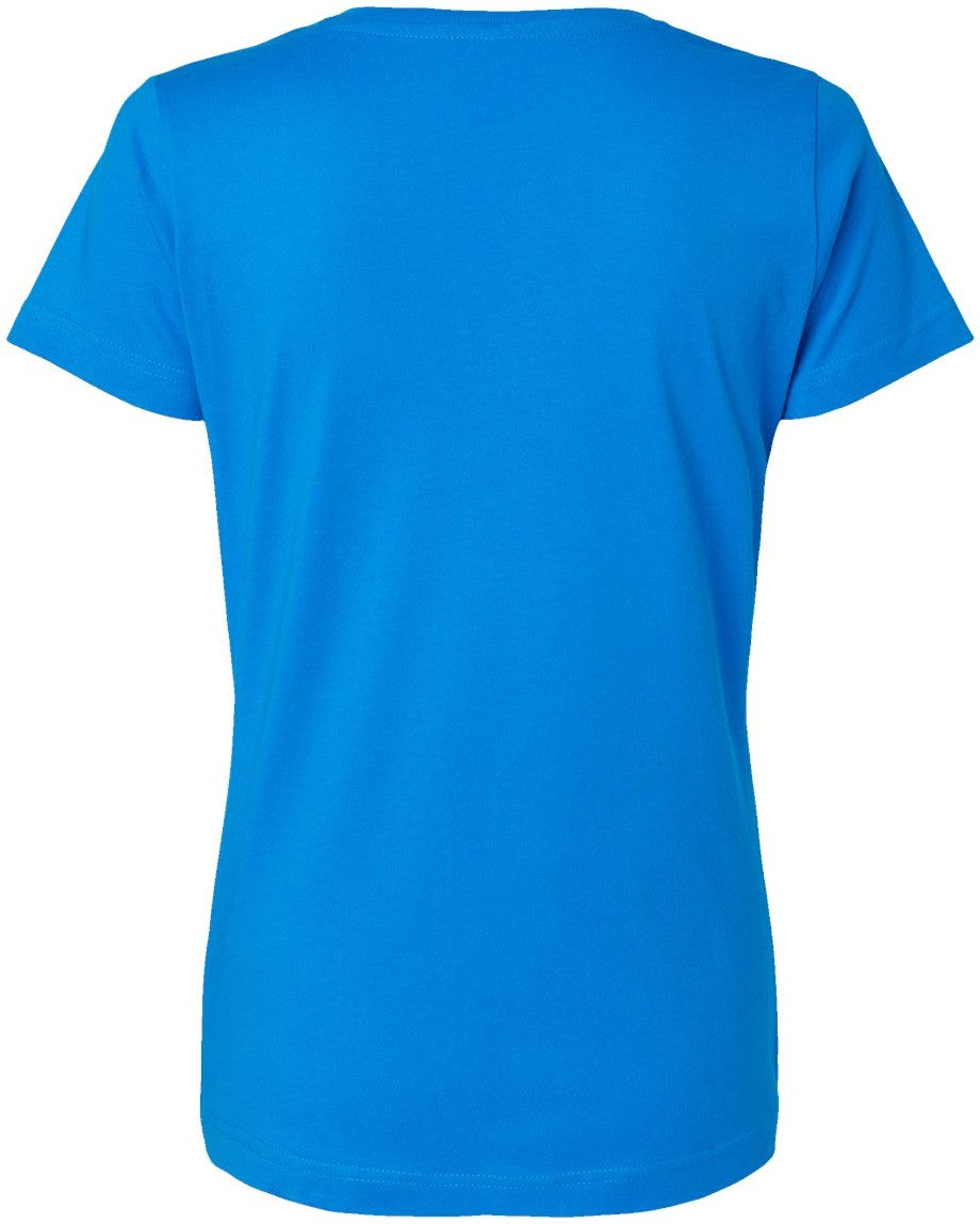 Front View of Cobalt Women's Fine Jersey V-Neck Tee - 3507