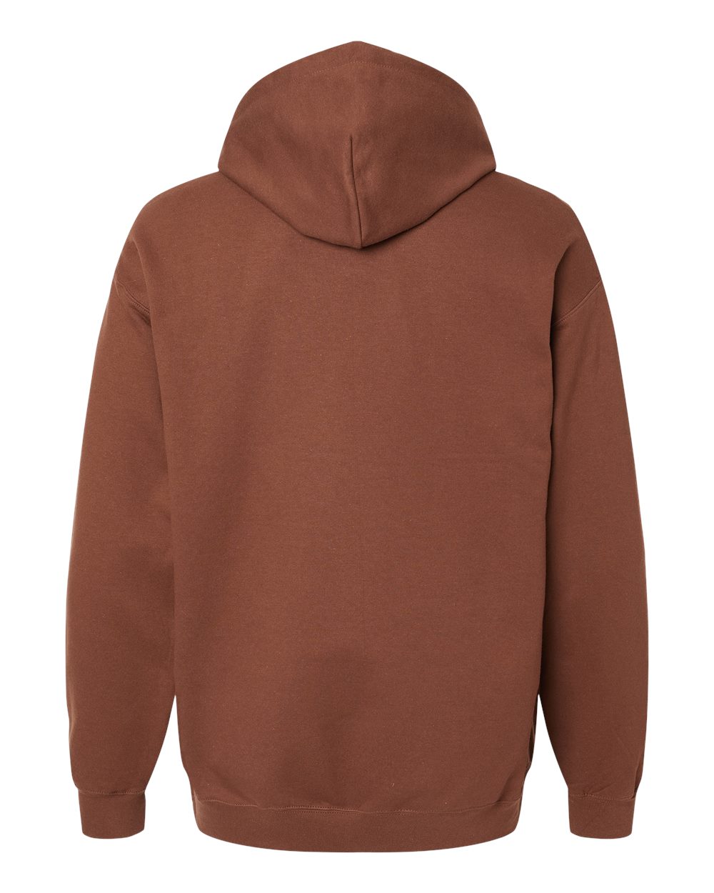 Front View of Cocoa Softstyle® Midweight Hooded Sweatshirt - SF500