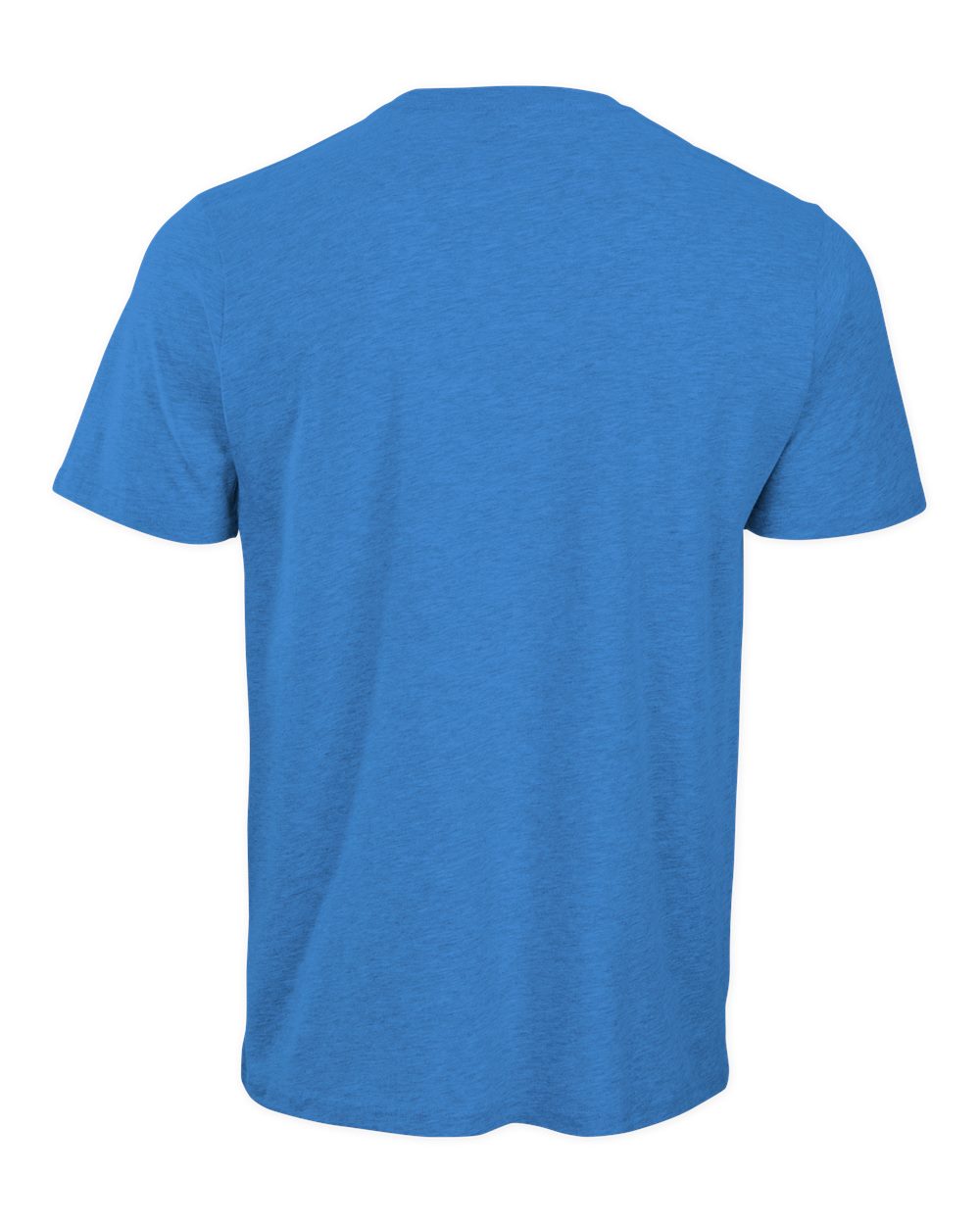 Front View of Collegiate Blue Basic Crew T-Shirt - BM2103