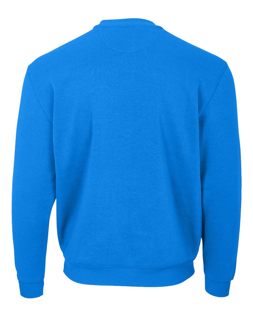Front View of Collegiate Blue Fleece Crew Pullover - BM5101