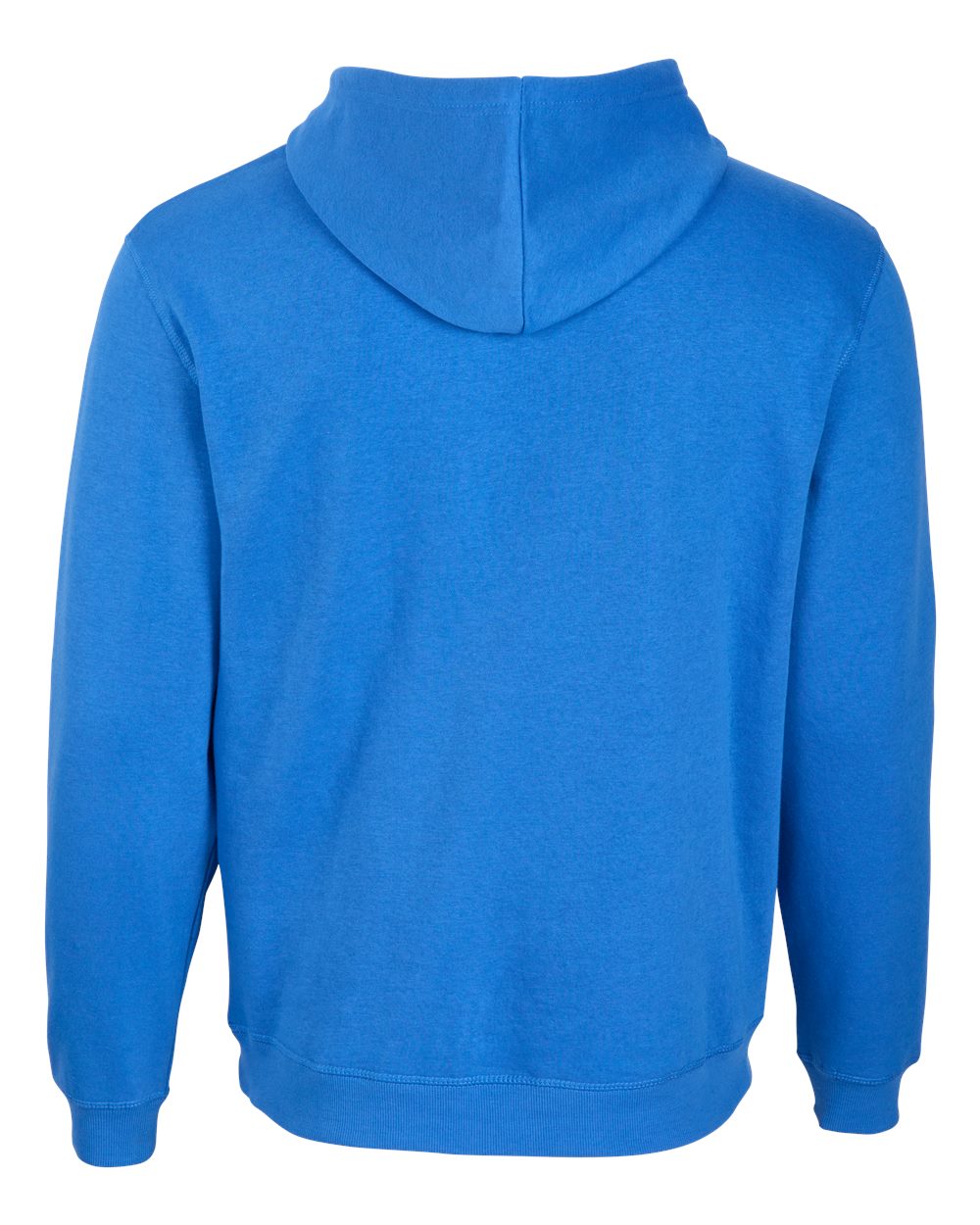Front View of Collegiate Blue Fleece Hooded Pullover - BM5302