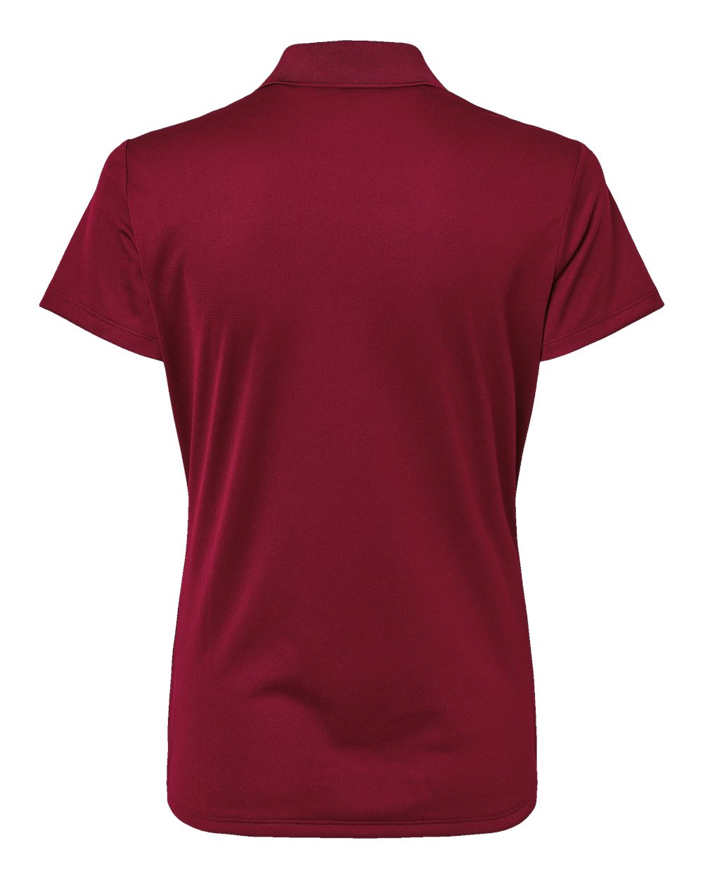 Front View of Collegiate Burgundy Women's Basic Sport Polo - A431
