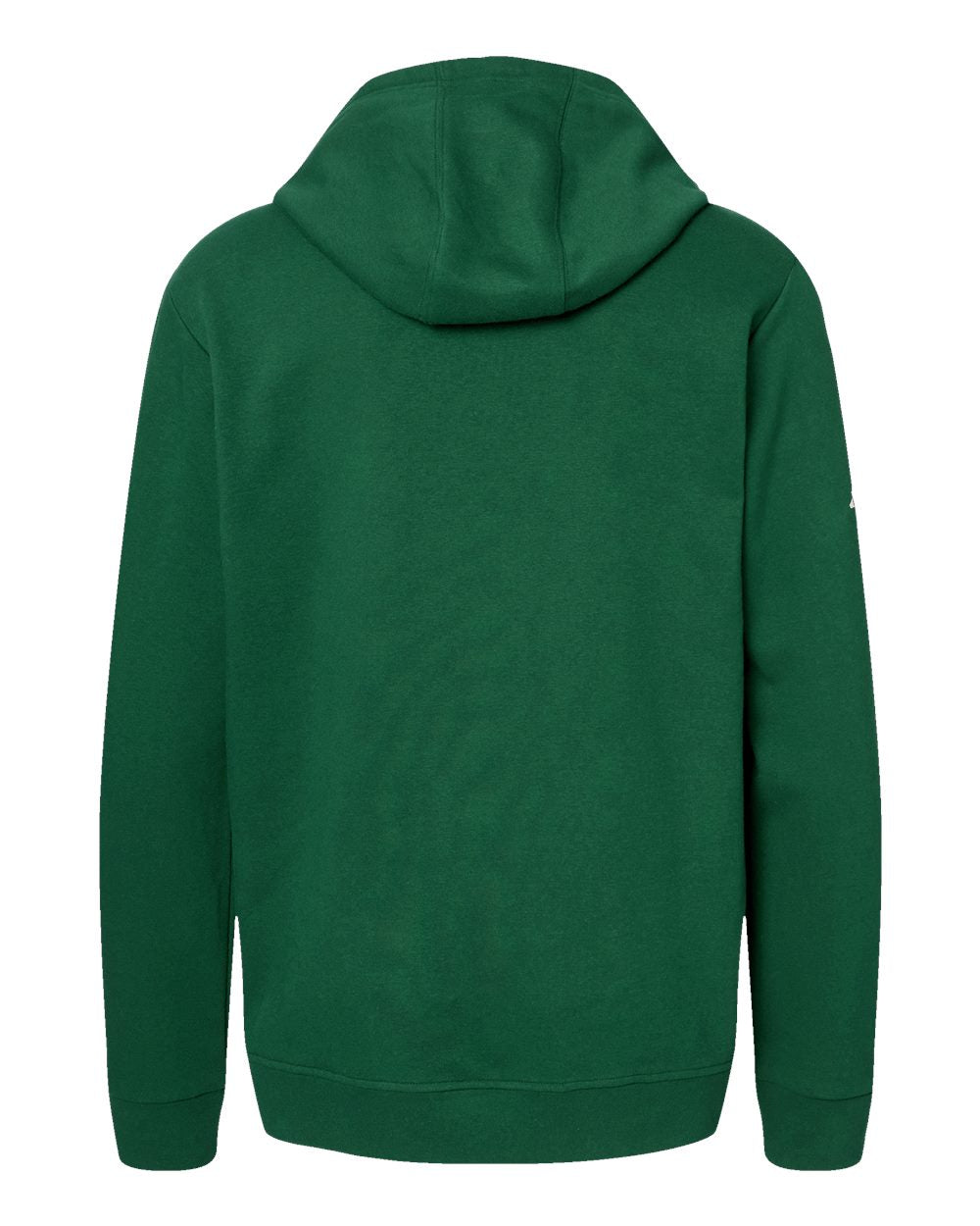 Rear View of Collegiate Green Fleece Hooded Sweatshirt - A432