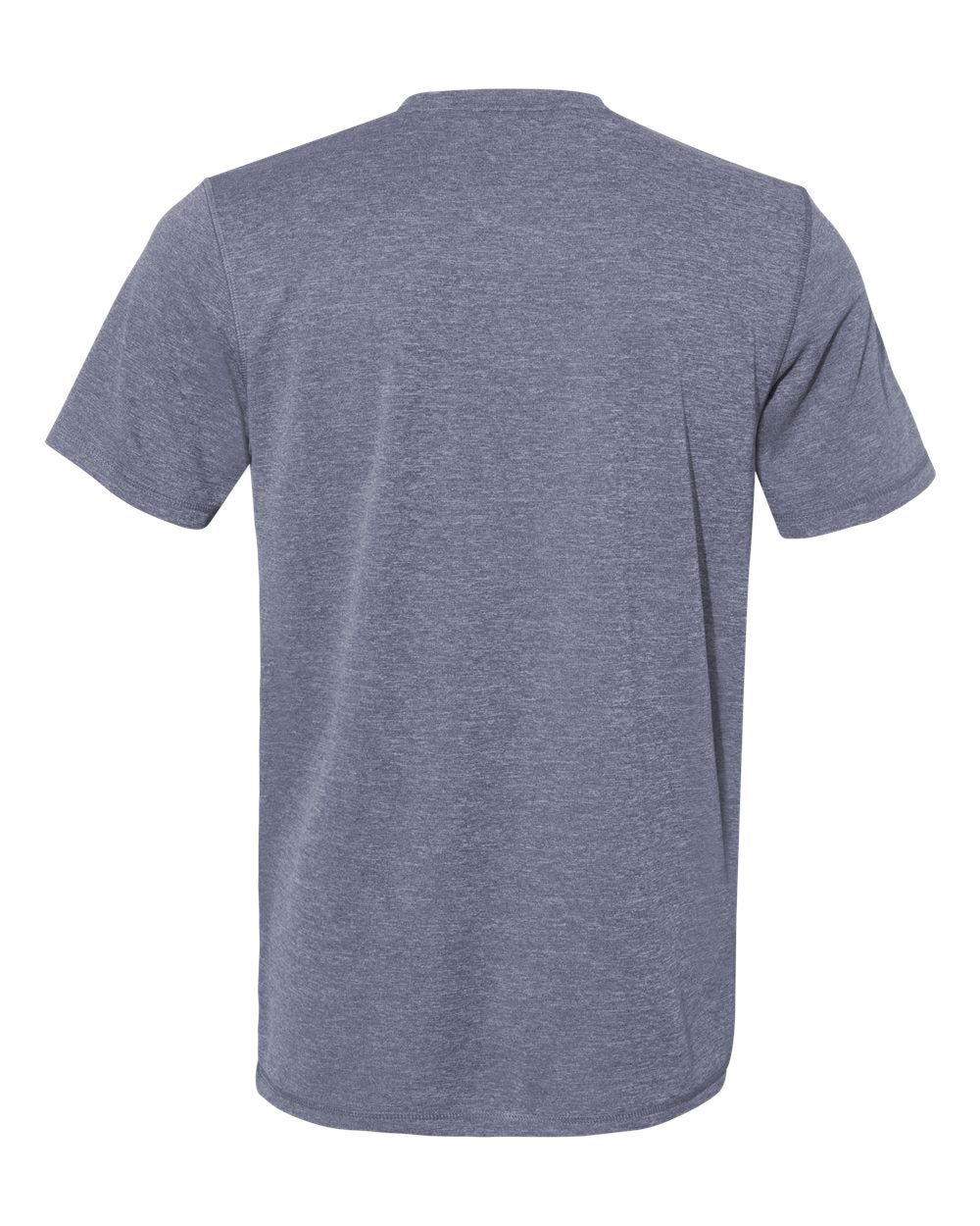 Front View of Collegiate Navy Heather Sport T-Shirt - A376