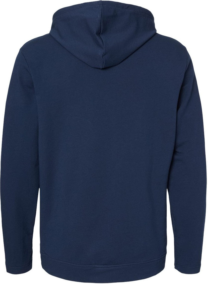Front View of Collegiate Navy Lightweight Hooded Sweatshirt - A450