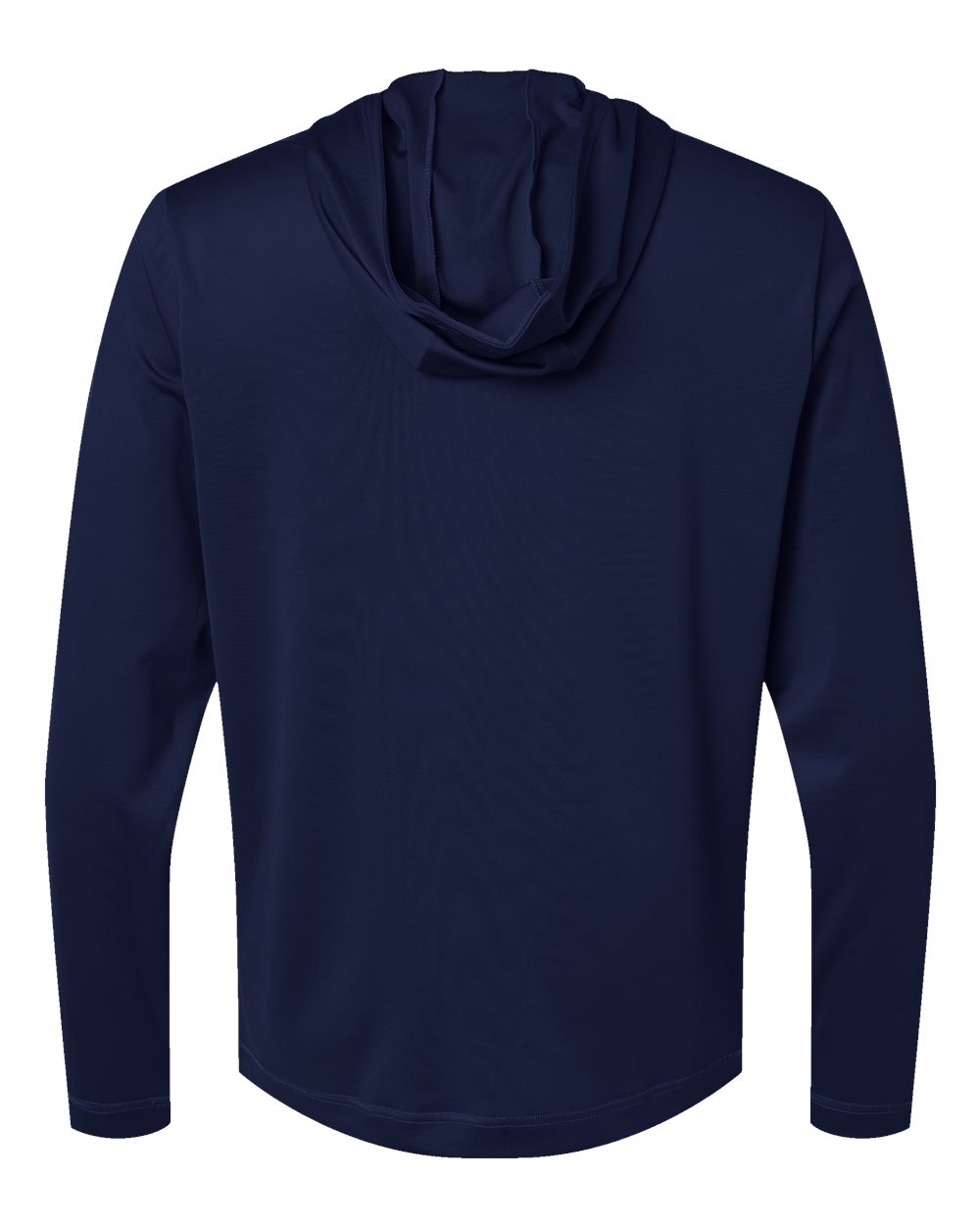 Front View of Collegiate Navy Lightweight Performance Quarter-Zip Hooded Pullover - A596
