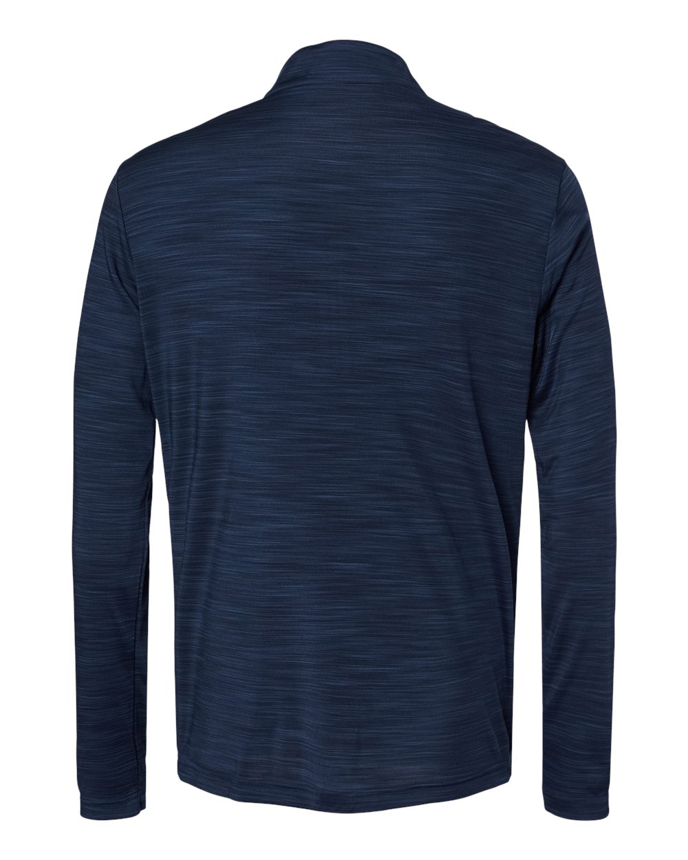 Front View of Collegiate Navy Melange Lightweight Mélange Quarter-Zip Pullover - A475