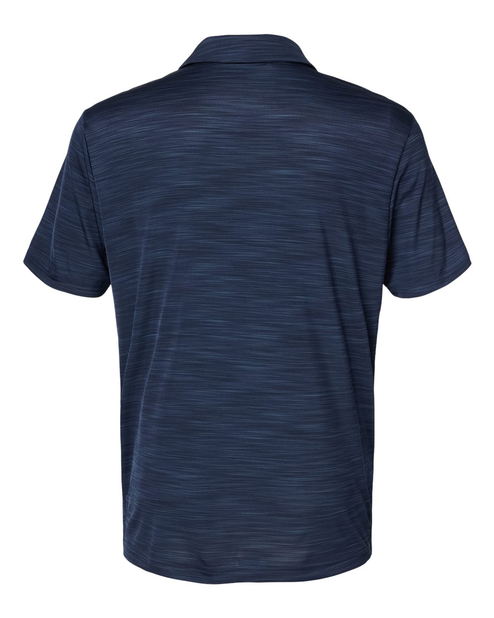 Front View of Collegiate Navy Melange Mélange Polo - A402